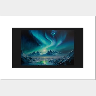 Vibrant Northern Lights Display Posters and Art